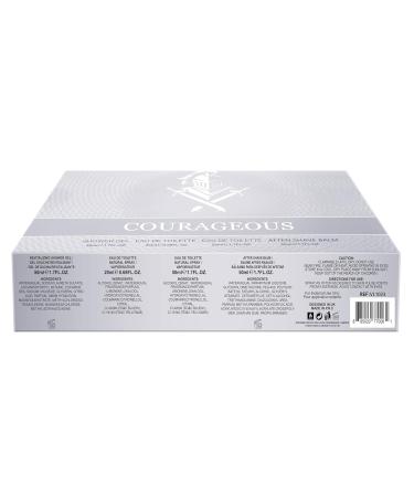Hybrid & Company Courageous 4Pcs Gift Set For Men 20ml-Perfume&50ml-Perfume&50ml-After Shave Balm &50ml-Shower Gel - Buy Online on GoSupps.com