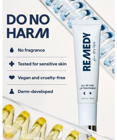 Remedy for Dry Lips | All-In-One Lip Treatment | Hydrating and Healing Lip Balm Ointment with Ceramides Peptides and Dimethicone | Repairs Dry Cracked Lips | By Dermatologist Dr. Shah - Buy Online on GoSupps.com