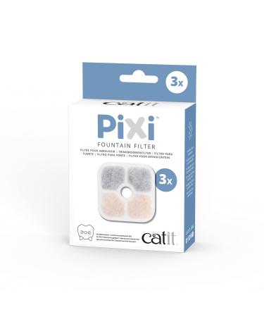 Catit PIXI Cat Drinking Fountain Filter, Replacement Triple Action Water Filter 3-Pack