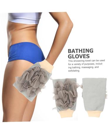 Healeved 2 Pcs Back Scrubbers | Exfoliating Bath Shower Scrubber & Loofah Gloves for Smooth Skin | International Shipping Available - Buy Online on GoSupps.com