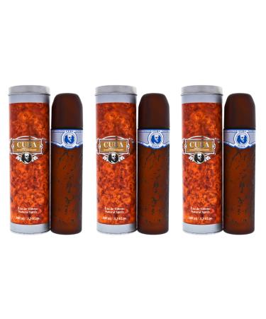 CUBA BLUE(M)EDT SP 3.4oz (Pack of 3)