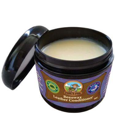 Paul's Pail All Natural Beeswax Leather Conditioner | Genuine Leather Restorer, Softener and Protector