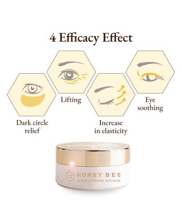 Hydrogel Eye Masks with Honey Bee Venom - Depuff Dark Circles & Firm Skin | Collagen & Niacinamide | 60 Pads - Buy Online on GoSupps.com