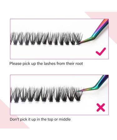 Individual Cluster Lashes Extensions 40C 0.07 D Curl Mixed Trays 200Pcs - DIY Eyelash Extensions at Home - Buy Online on GoSupps.com