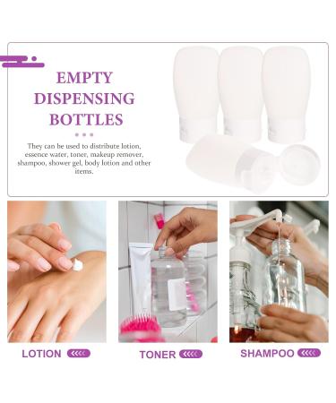 FRCOLOR 4Pcs Silicone Travel Shampoo Bottles Set Portable Refillable Lotion & Shampoo Bottles 30ml for Travel - Easy Squeezy White Containers - Buy Online on GoSupps.com