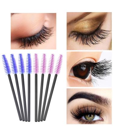 Disposable Eyelash Brushes - 200 Pack in Pink & Purple | Best for Makeup & Beauty - International Shipping - Buy Online on GoSupps.com