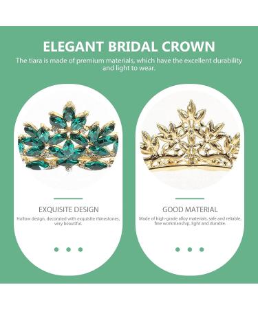Beaupretty Green Crystal Tiara for Women - Bridal Headpiece for Princess Cosplay Costumes - Buy Online on GoSupps.com