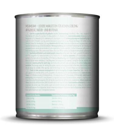 Mjamjam Premium Wet Dog Food - Monopacle I with Lamb & Turkey 6 Pack (6 x 800g) - Natural & Rich in Meat - Buy Online on GoSupps.com
