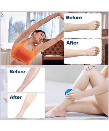 Reusable Crystal Hair Eraser - Effortlessly Remove Hair and Exfoliate Skin for a Smoother Finish - Blue - Buy Online on GoSupps.com