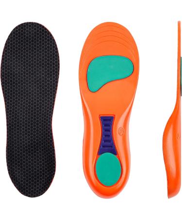 Arch Support Insoles for Plantar Fasciitis PU Gel Shoe Inserts for Pain Relief - Men 9-10/Women 10-11 - Buy Online on GoSupps.com