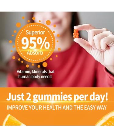 YAAHARO Calcium Magnesium Zinc Gummies with Vitamin D3 & K2 - Sugar Free Calcium Gummies for Women and Men - Bone & Immune Support - Non-GMO Gluten-Free Orange Flavored - 60 Gummies - Buy Online on GoSupps.com