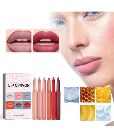 SOUTHJIELING 6pcs Lipstick Pencil Lip Liner Waterproof Practical Lip Pencil for Various Occasions - Buy Online on GoSupps.com