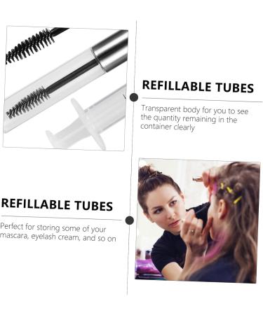 Beatifufu 12pcs Mascara Tube Eyelash Wand Eyelash Cream Tube Eyelashes Kit Lengthening Mascara Clear Plastic - Buy Online on GoSupps.com