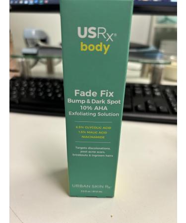 Urban Skin Rx Fade Fix Body Spray | 10% AHA Exfoliating Solution for Dark Spots Bumps & Scars | Treat Discoloration with Salicylic & Glycolic Acid | 3.3 Fl Oz - Buy Online on GoSupps.com