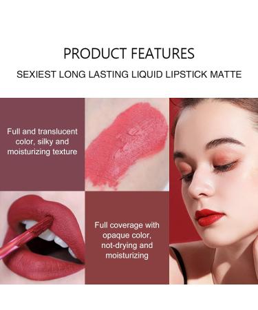 Buy Getervb 10 Colors Matte Liquid Lipstick Set - Long Lasting Velvet Lip Gloss for Women | Perfect Beauty Gifts - Buy Online on GoSupps.com