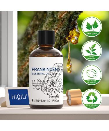 HIQILI Frankincense Oil Essential 30ML - 100% Natural for Face, Candle Making, Diffuser, Skin & Hair - 1 Fl Oz - Buy Online on GoSupps.com