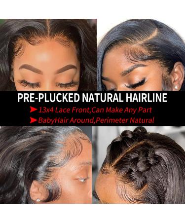 180 Density HD Lace Front Body Wave Wigs | Brazilian Virgin Hair | Pre-plucked & Glueless | Natural Black Color - Buy Online on GoSupps.com