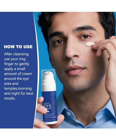 Mens Eye Bags Treatment Cream Instant Eye Serum for Dark Circles Wrinkle Smoothing Serum with Peptide & Collagen Lightweight Moisturizer - 20ml - Buy Online on GoSupps.com
