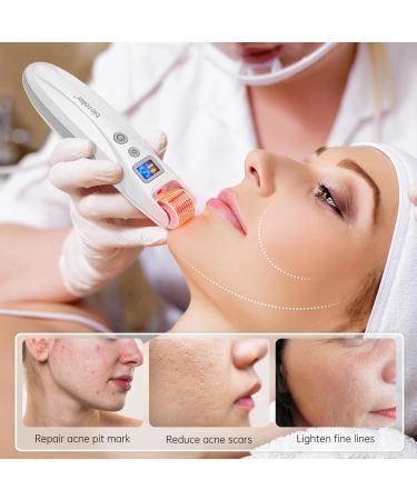 Microneedling Pen G5 Professional EMS Derma Roller with 540 Micro Titanium Needles & 2 LED Lights Electric Wireless Microneedle Device for Skin Tightening Anti-Wrinkle Reduce Acne Hair Growth - Buy Online on GoSupps.com