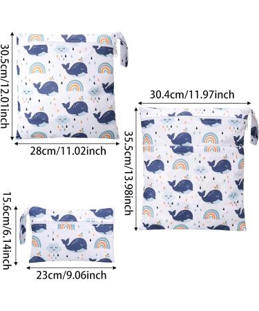 Zocipro 3 Piece Wetbag Fabric Diapers | Reusable Wet & Dry Diaper Bags for Travel Beach & Pool | Eco-Friendly Toddler Solutions - Buy Online on GoSupps.com