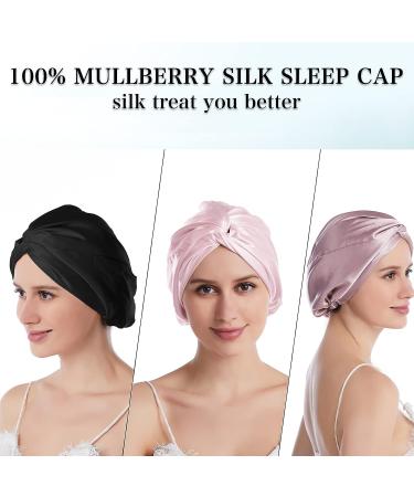 SOBONNY 100% Mulberry Silk Hair Wrap for Curly Hair - Black Night Bonnet for Women - Buy Online on GoSupps.com