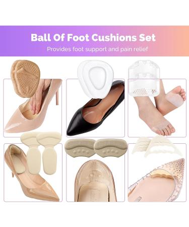 12pc Ball of Foot Cushions Set - Reusable Metatarsal Pads for Women High Heels - Pain Relief & Comfort - Buy Online on GoSupps.com