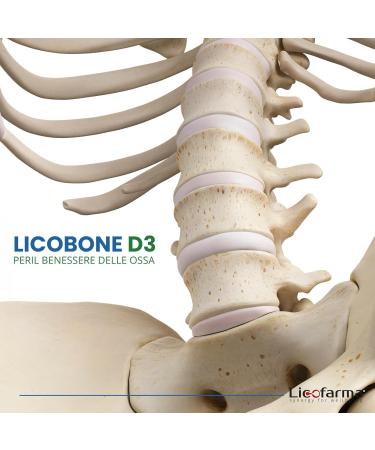  Licofarma Licobone D3 food supplement for bone health | With Vitamin D3 Vitamins C and E and Lycopene | Bottle of 90 capsules - Buy Online on GoSupps.com