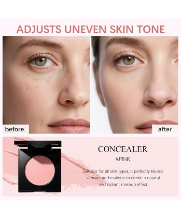 Ekyoune Under Eye Brightener Concealer Pink Under Eye Brightener and Color Corrector Effectively Cover Dark Circles Moisturizing Waterproof Foundation Light to Medium Skin Tone - Buy Online on GoSupps.com