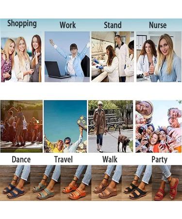 JYDQM Orthopedic Women's Arch Support Diabetic Sandals - Black, Size 7.5 - Buy Online on GoSupps.com