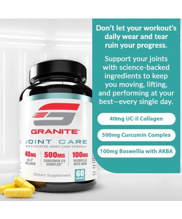 Granite Joint Care: Premium UC-II Collagen Turmeric Curcumin C3 AKBA Boswellia + More - All-in-One Support for Joint Mobility Comfort & Strength (60ct) - Buy Online on GoSupps.com
