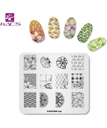 KADS Nail Art Stamping Plate Set - Night Sky, Flower, Beach Designs | 4Pcs Template Image Plates for Salon-quality Nail Designs - Buy Online on GoSupps.com