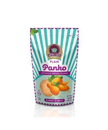Panko Japanese Bread Crumbs Plain - Breadcrumbs for Cooking - Bread Crumbs Plain - Kosher Certified - 9 Oz (Single)