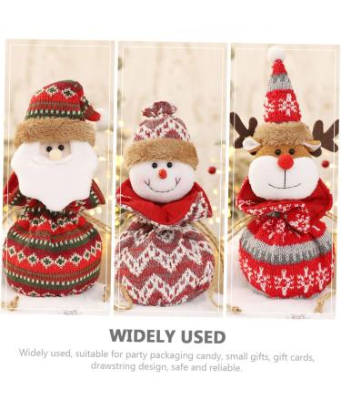 Healvian 3pcs Apple Bag Candy Bag Kids Candy Holiday Bag Christmas Wrapping Bag Storage Rack Snack - Buy Online on GoSupps.com