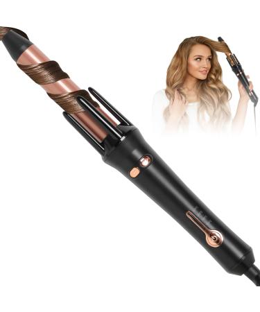 Automatic 1 Inch Curling Wand Auto Rotating Ceramic Negative Ion Hot Iron for Medium to Long Hair Self Spin Beach Waves Barrel Waver