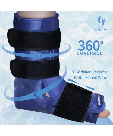 XL Full Coverage Ankle and Foot Ice Pack Wrap - Reusable Gel Packs for Plantar Fasciitis and Sprained Ankles - Blue 1.0 - Buy Online on GoSupps.com