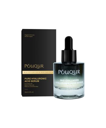 30ML Pure Collagen Hyaluronic Acid Serum for Face Post-Acne and Moisturize skin | Firmming Resurfacing Brightening Facial Serum with Retinol & Vitamin| Fragrance Free & Paraben Free
