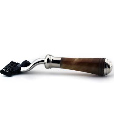 Limited Edition Mini Horn Razor with Triple-Blade Holder - Stainless Steel Synthetic Resin Perfect Gift - Buy Online on GoSupps.com