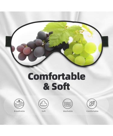 Shop Purple & Green Grapes Eye Mask - Soft Elastic Adjustable Sleep Mask for Men & Women | International Shipping - Buy Online on GoSupps.com