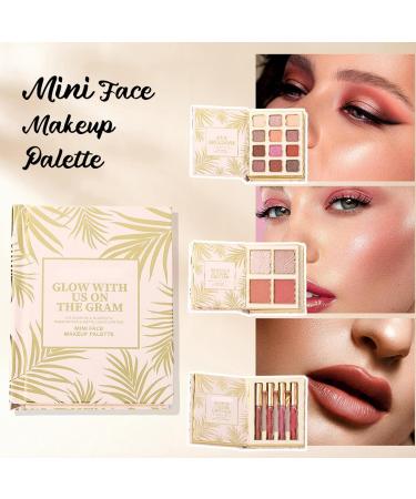 12 Colors Glitter Eyeshadow Bookstyle Face Makeup Palette with 4 Blushers and 4 Lip Shines for Travel Beauty Scene - Buy Online on GoSupps.com