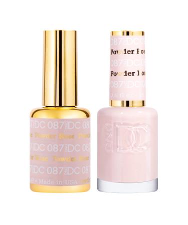 DND Gel Polish Set Beige Nude Collection UV/LED GelPolish and Air Dry Nail Lacquer Matching Chip-Free Polish Duo 0.5 Fl Oz Each Rose Powder