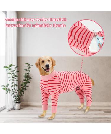 Ranypet One-Divider Pajamas for Large & Medium Dogs Surgical Recovery Suit Wound Protection & Anti-Lick Outfit in 5XL Pink - Buy Online on GoSupps.com