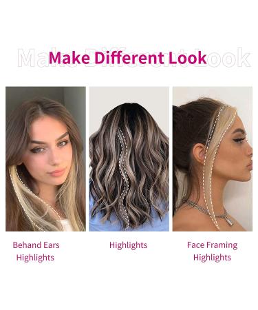 REECHO Long Wavy Curly Clip-In Bangs Set - Golden Blonde with Highlights - Buy Online on GoSupps.com