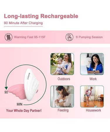 Aidmom Lactation Massager  Double Warming Vibrating Lactation Massager Pads with Heating for Breastfeeding  a Must Have for Breast Care Essentials - Buy Online on GoSupps.com