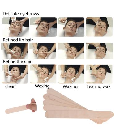 ANGGREK 100Pcs Waxing Stick Spatula Disposable Wooden Hair Removal & Craft Sticks for Body Waxing | International Shipping - Buy Online on GoSupps.com