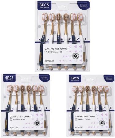 Upgraded Soft Hair Manual Toothbrush Set for Adults - 6 Pieces | All-Round Gingival Care & Stylish Design - International Shipping - Buy Online on GoSupps.com