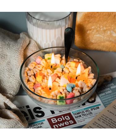 French Vanilla Cereal Bowl Soy Candle with Metal Spoon - Funny Morning Ritual Gift - Buy Online on GoSupps.com
