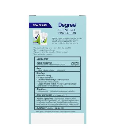 Degree Clinical Protection Antiperspirant Deodorant 72-Hour Sweat & Odor Control Stress for Women - Buy Online on GoSupps.com