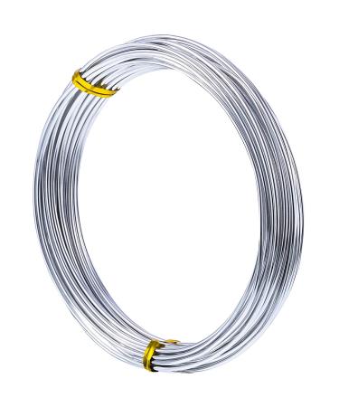 1MM Thickness Silver Aluminum Wire  Bendable Metal Craft Wire Beading Wire for Making Dolls Skeleton DIY Crafts (33 Feet)