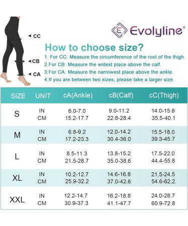 Evolyline Medical Compression Pantyhose for Women & Men 20-30mmHg Footless Graduated Support Tights Compression Pantyhose Opaque Compression Socks Stockings for Varicose Veins Edema Flight Nursing Black S - Buy Online on GoSupps.com