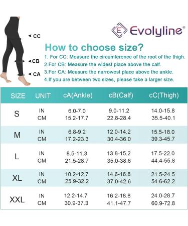 Evolyline Medical Compression Stockings for Women & Men - Long 20-30 mmHg Class II Tights - International Shipping Available - Buy Online on GoSupps.com